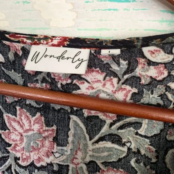 🌵Wonderly Floral Peasant Style Bohemian Maxi Dress Size Large🌵 - Picture 5 of 9